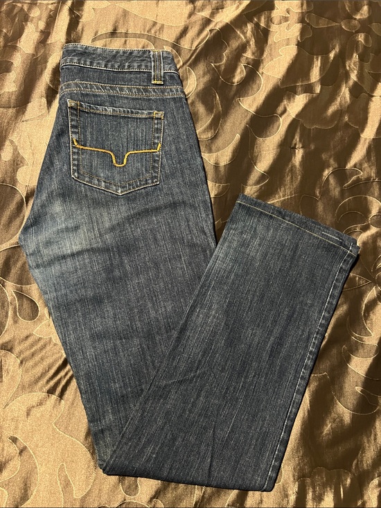 Kimes Ranch Denim - Kimes Ranch Betty Mid Rise Dark Wash Blue Denim Jeans Straight/Boot Women’s 8/36